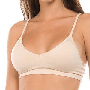 Anemone Seamless V-Neck Bralette - Beige